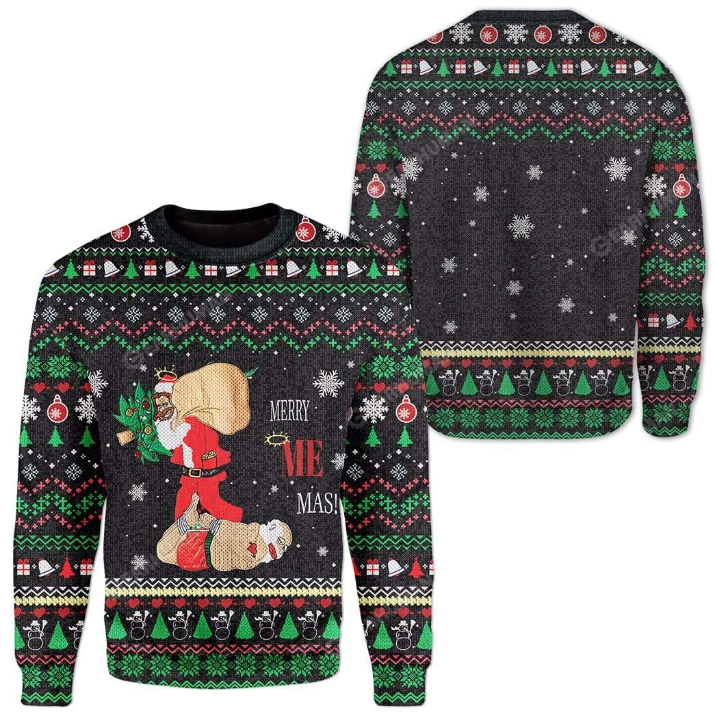 Ugly Christmas Santa Custom T-shirt-Hoodies Apparel HD-AT06111914 Ugly Christmas Sweater 