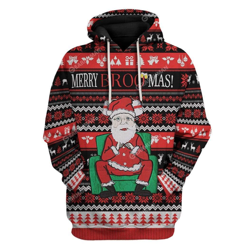 Ugly Christmas Santa Custom T-shirt - Hoodies Apparel HD-AT06111915 3D Custom Fleece Hoodies Hoodie S 