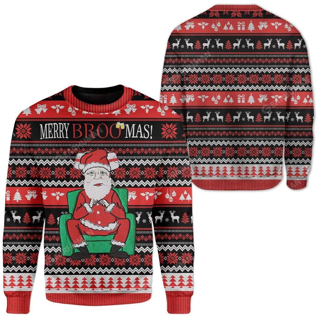 Ugly Christmas Santa Custom T-shirt - Hoodies Apparel HD-AT06111915 Ugly Christmas Sweater 