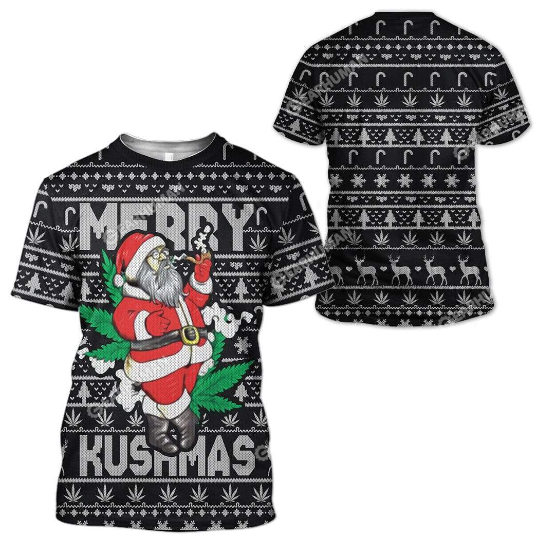 Ugly Christmas Santa Custom T-shirt - Hoodies Apparel HD-AT14111919 3D Custom Fleece Hoodies 