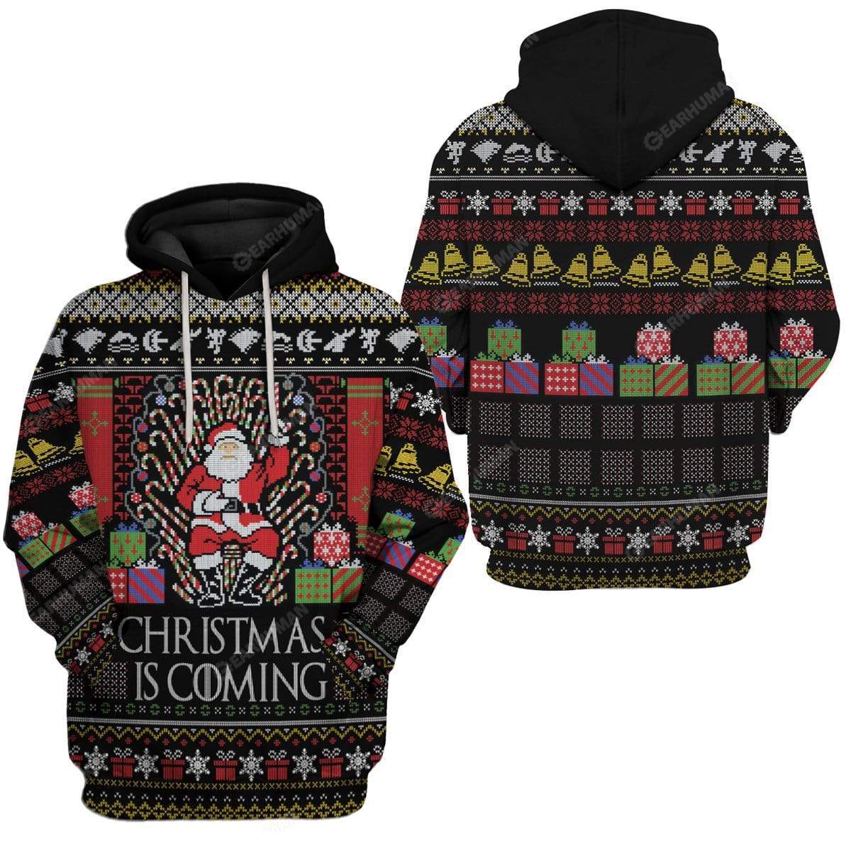 Ugly Christmas Santa Custom T-shirt - Hoodies Apparel HD-AT16111921 3D Custom Fleece Hoodies 