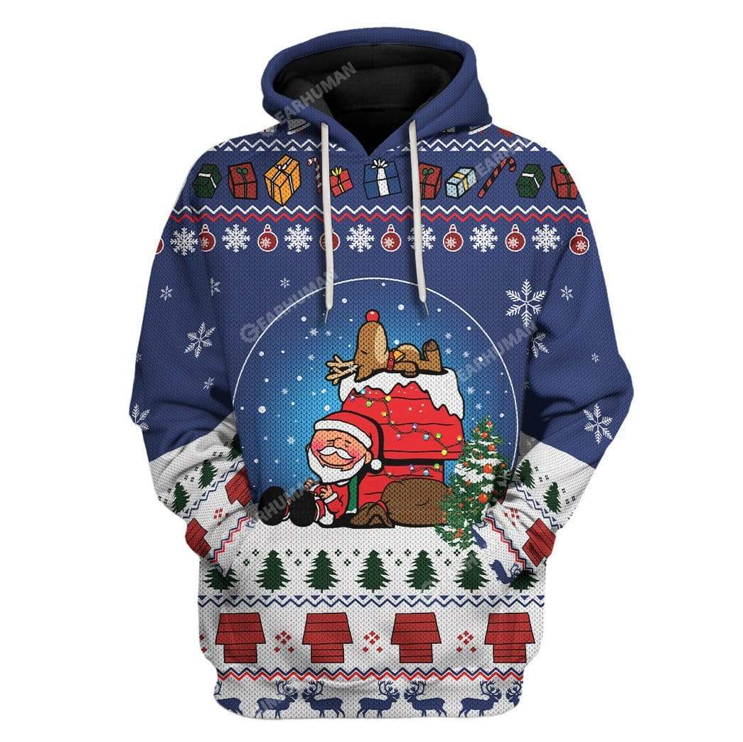 Ugly Christmas Santa Custom T-shirt - Hoodies Apparel HD-DT13111901 3D Custom Fleece Hoodies Hoodie S 