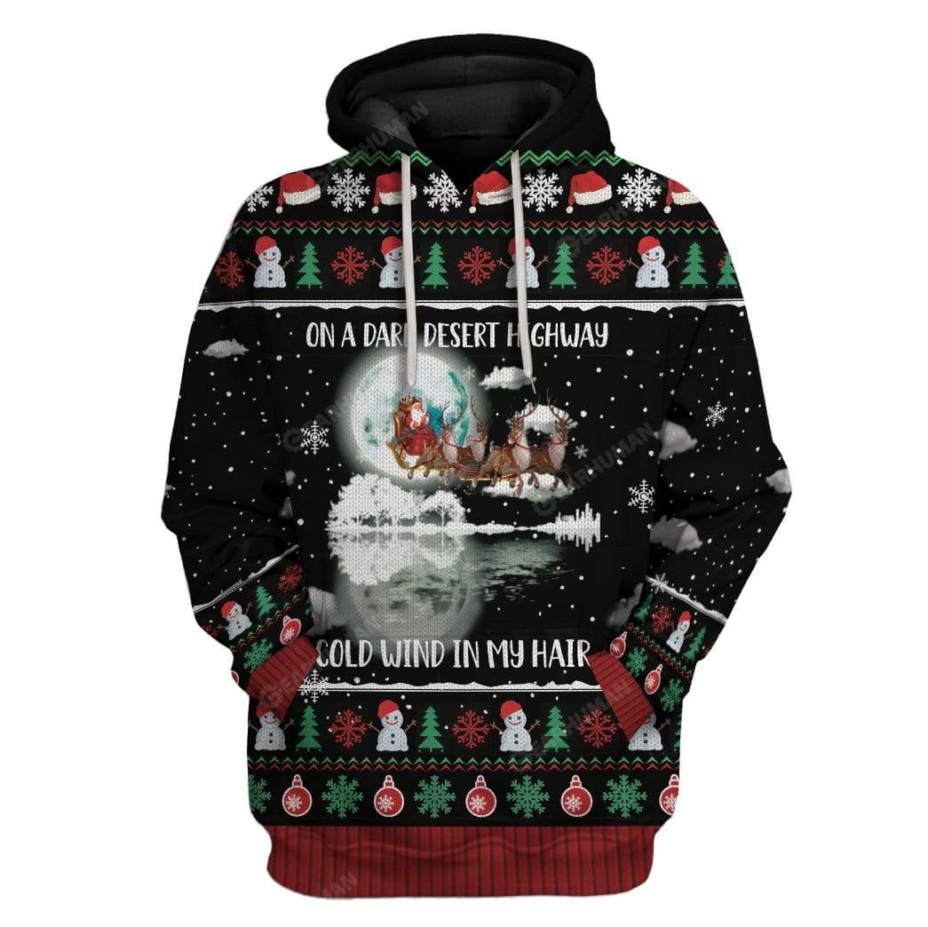 Ugly Christmas Santa Custom T-shirt - Hoodies Apparel HD-DT18111917 3D Custom Fleece Hoodies Hoodie S 