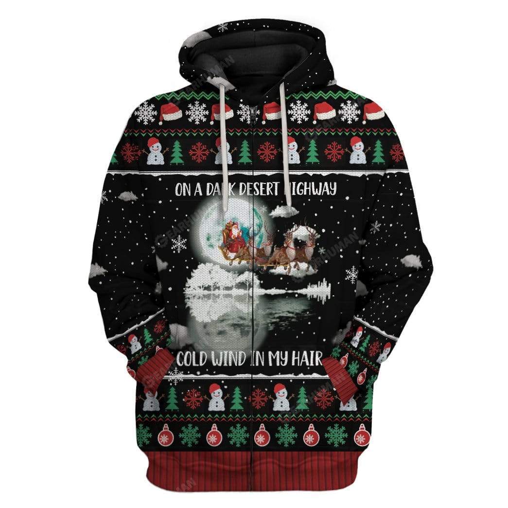 Ugly Christmas Santa Custom T-shirt - Hoodies Apparel HD-DT18111917 3D Custom Fleece Hoodies Zip Hoodie S 