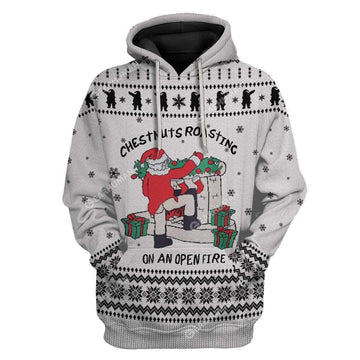 Ugly Christmas Santa Custom T-shirt - Hoodies Apparel HD-TT08111902 3D Custom Fleece Hoodies Hoodie S 