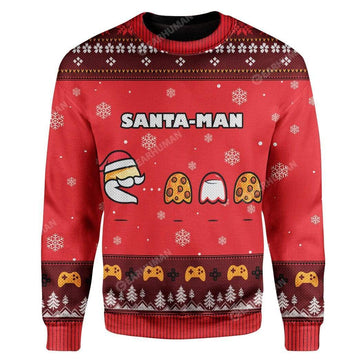 Gearhumans Ugly Christmas Santa Man Hoodie T-Shirts Apparel