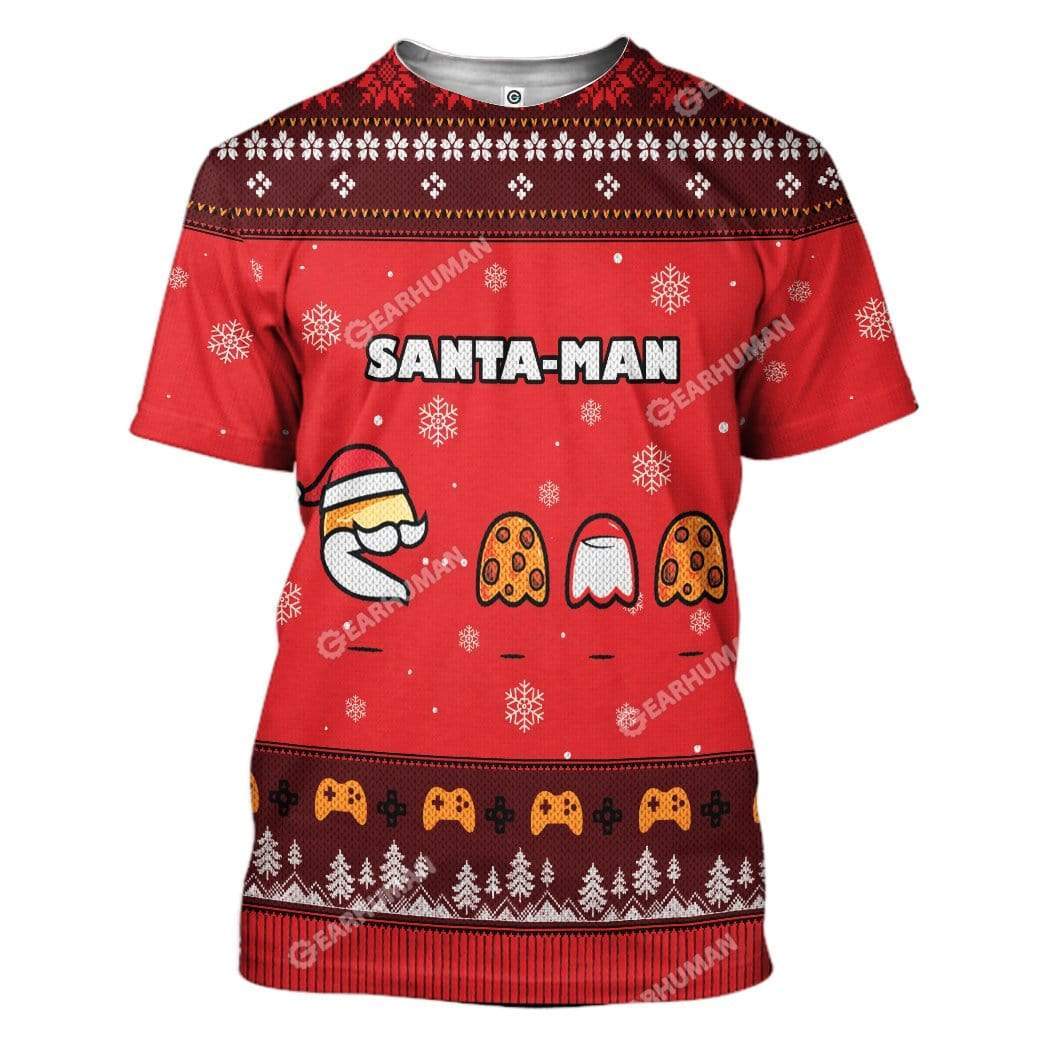 Ugly Christmas Santa Man Hoodie T-Shirts Apparel HD-TA2811192 3D Custom Fleece Hoodies T-Shirt S 