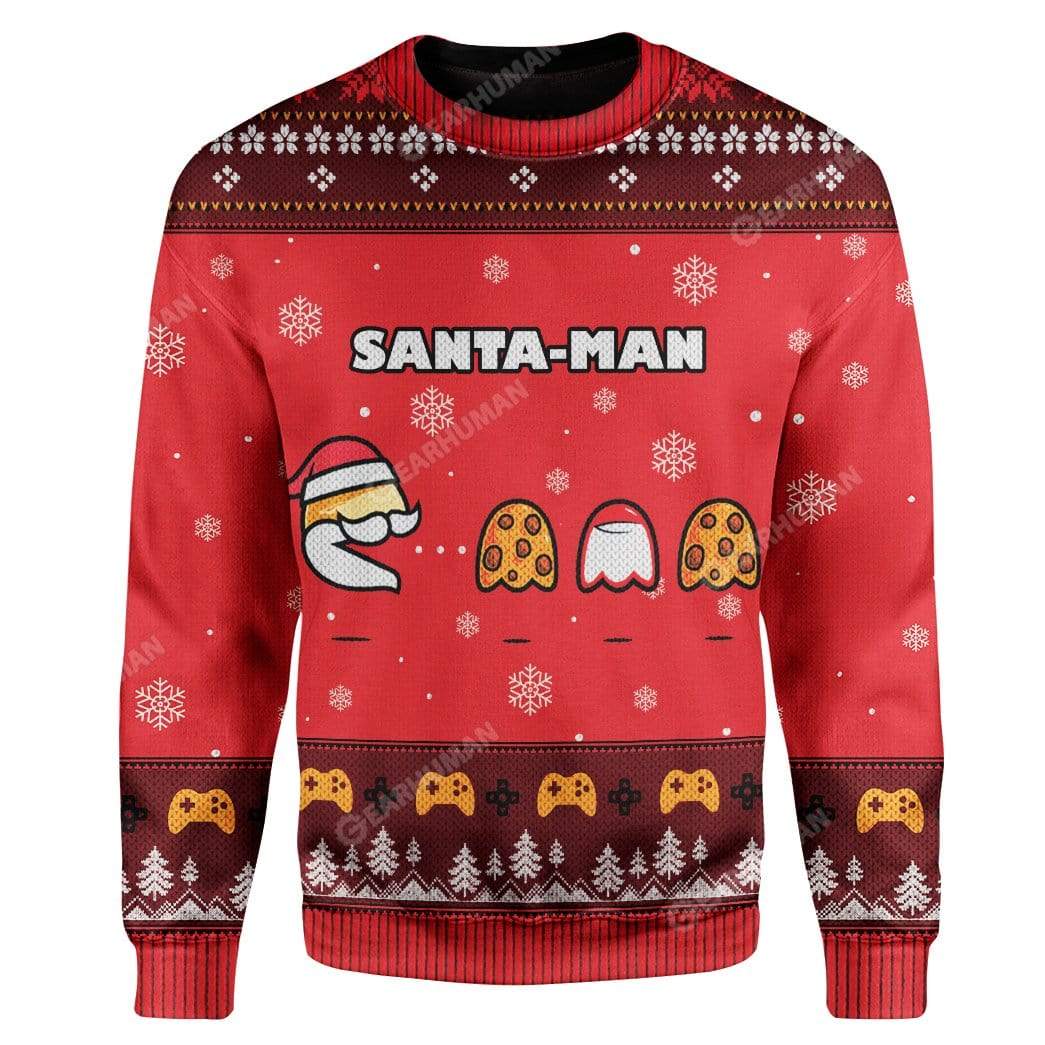Ugly Christmas Santa Man Sweater Apparel HD-TA2811192 Ugly Christmas Sweater Long Sleeve S 