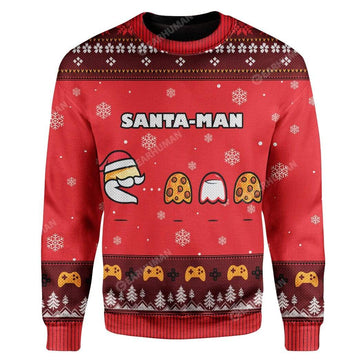 Gearhumans Ugly Christmas Santa Man Sweater Apparel