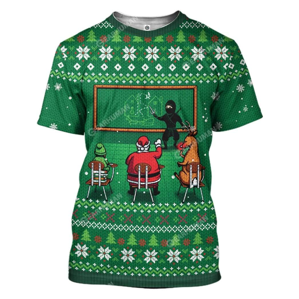 Ugly Christmas School Custom T-shirt - Hoodies Apparel HD-AT21111919 3D Custom Fleece Hoodies T-Shirt S 