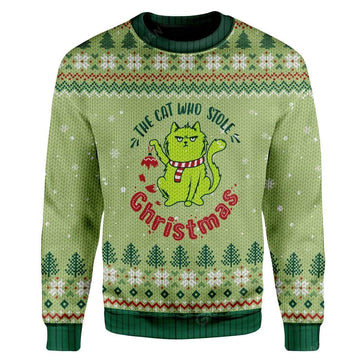 Gearhumans Ugly Christmas The Cat Who Stole Christmas Custom T-Shirts Hoodies Apparel