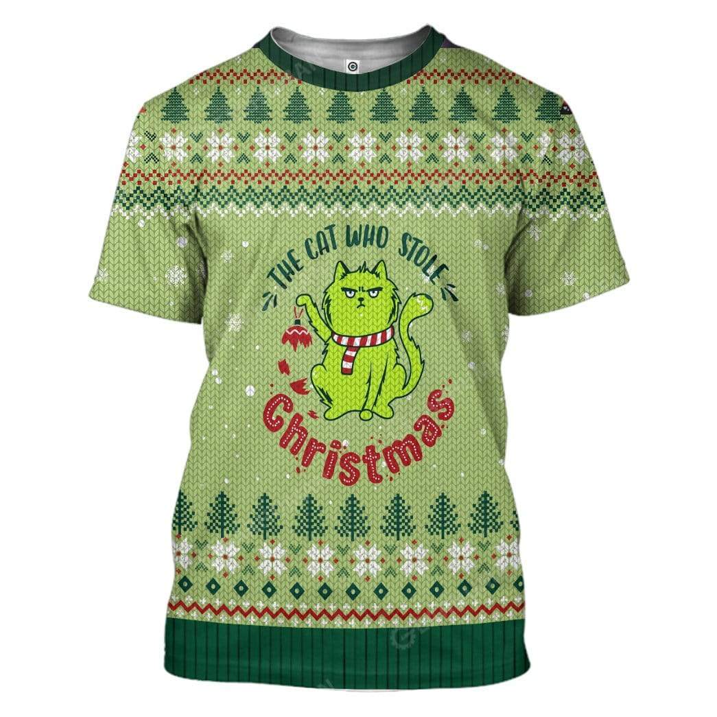 Ugly Christmas The Cat Who Stole Christmas Custom T-Shirts Hoodies Apparel CT-AT2611198 3D Custom Fleece Hoodies T-Shirt S 