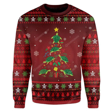 Gearhumans Ugly Christmas Tree Custom Sweater Apparel