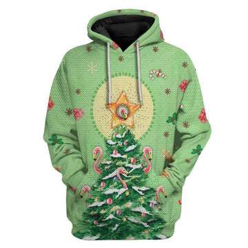 Ugly Christmas Tree Custom T-shirt - Hoodies Apparel HD-TT07111915 3D Custom Fleece Hoodies Hoodie S 