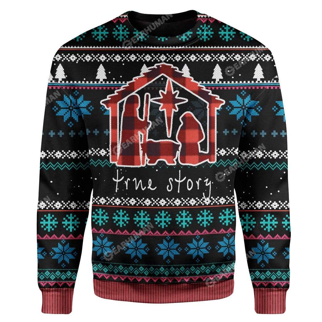 Ugly Christmas True Story Custom Sweater Apparel HD-TA25111906 Ugly Christmas Sweater Long Sleeve S 