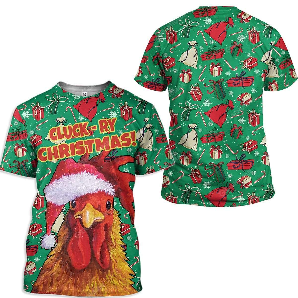 Ugly Cluck-ry Christmas Custom T-shirt - Hoodies Apparel HD-TT21111917 3D Custom Fleece Hoodies 