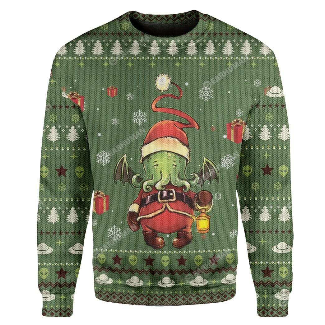 Ugly Cthulhu Custom Sweater Apparel HD-TA15111913 Ugly Christmas Sweater Long Sleeve S 