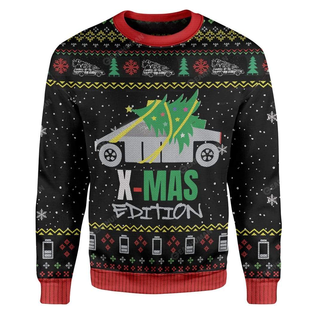 Ugly Cybertruck Christmas Edition Custom Sweater Apparel HD-DT2611191 Ugly Christmas Sweater Long Sleeve S 