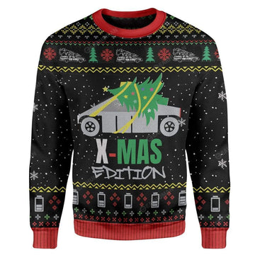 Gearhumans Ugly Cybertruck Christmas Edition Custom T-Shirts Hoodies Apparel