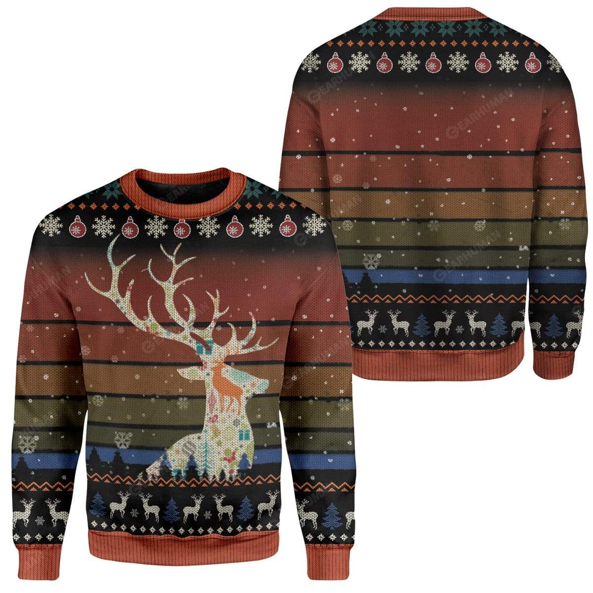 Ugly Deer Custom Sweater Apparel HD-AT22111907 Ugly Christmas Sweater 
