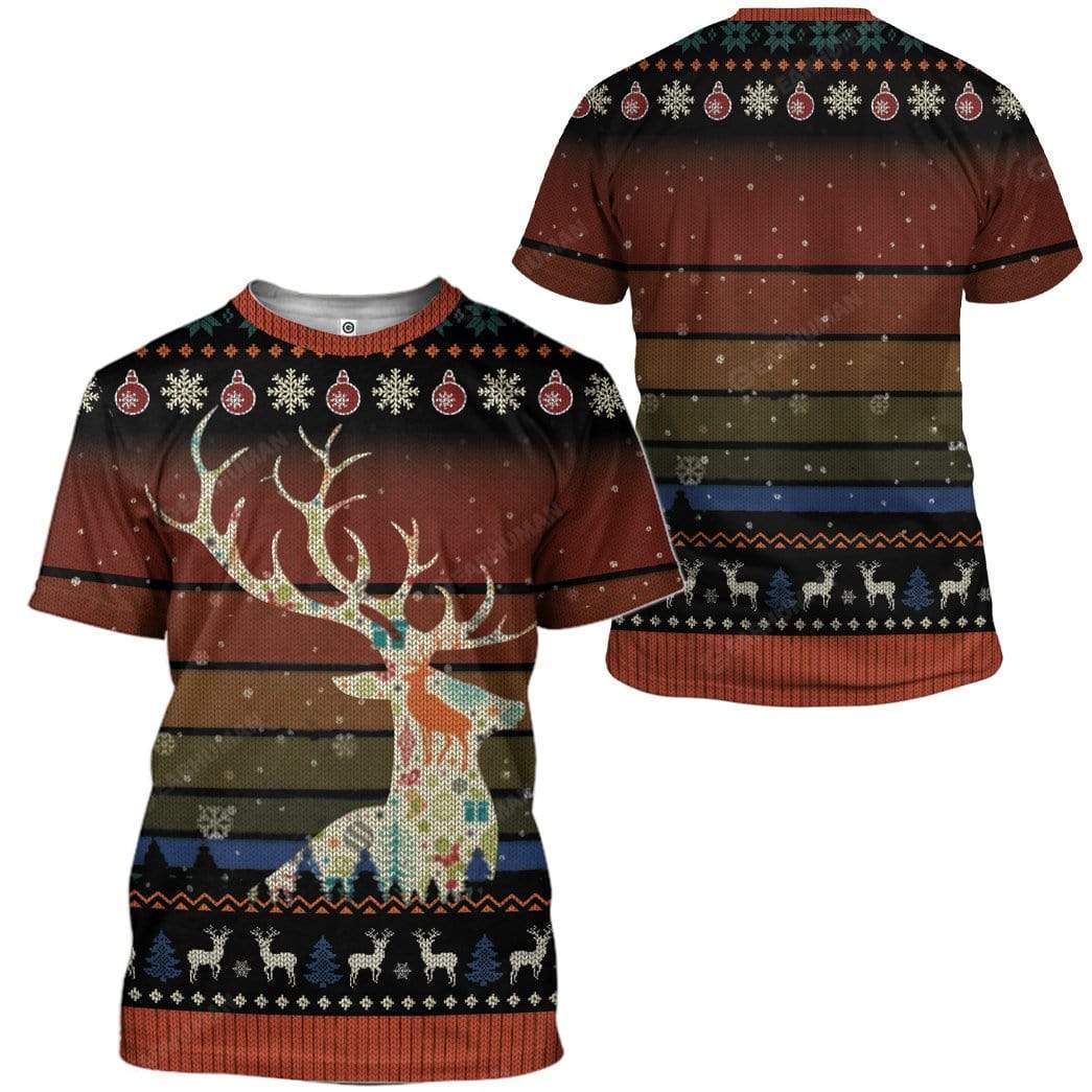 Ugly Deer Custom T-shirt - Hoodies Apparel HD-AT22111907 3D Custom Fleece Hoodies 
