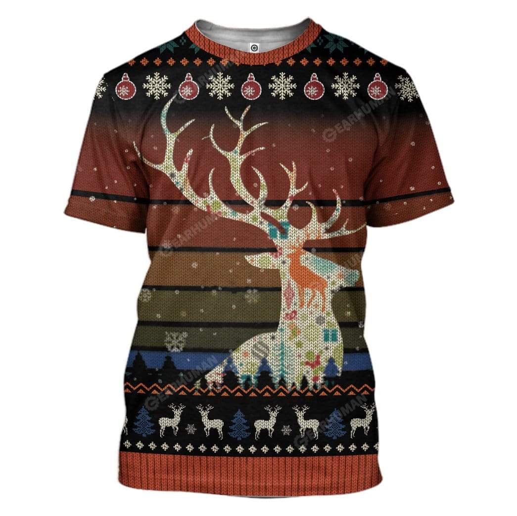 Ugly Deer Custom T-shirt - Hoodies Apparel HD-AT22111907 3D Custom Fleece Hoodies T-Shirt S 