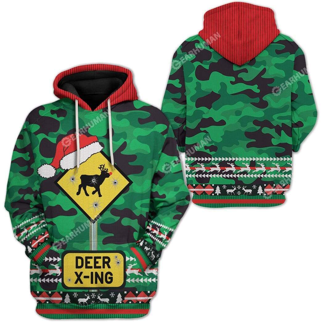 Ugly Deer Xing Christmas Hoodie T-Shirts Apparel AN-TA2911192 3D Custom Fleece Hoodies 