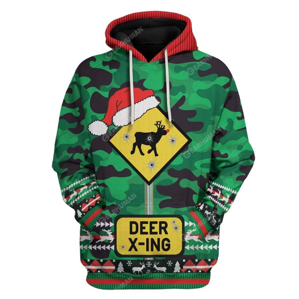 Ugly Deer Xing Christmas Hoodie T-Shirts Apparel AN-TA2911192 3D Custom Fleece Hoodies Hoodie S 