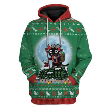 Gearhumans Ugly Demon Puss Christmas Custom T-Shirts Hoodies Apparel