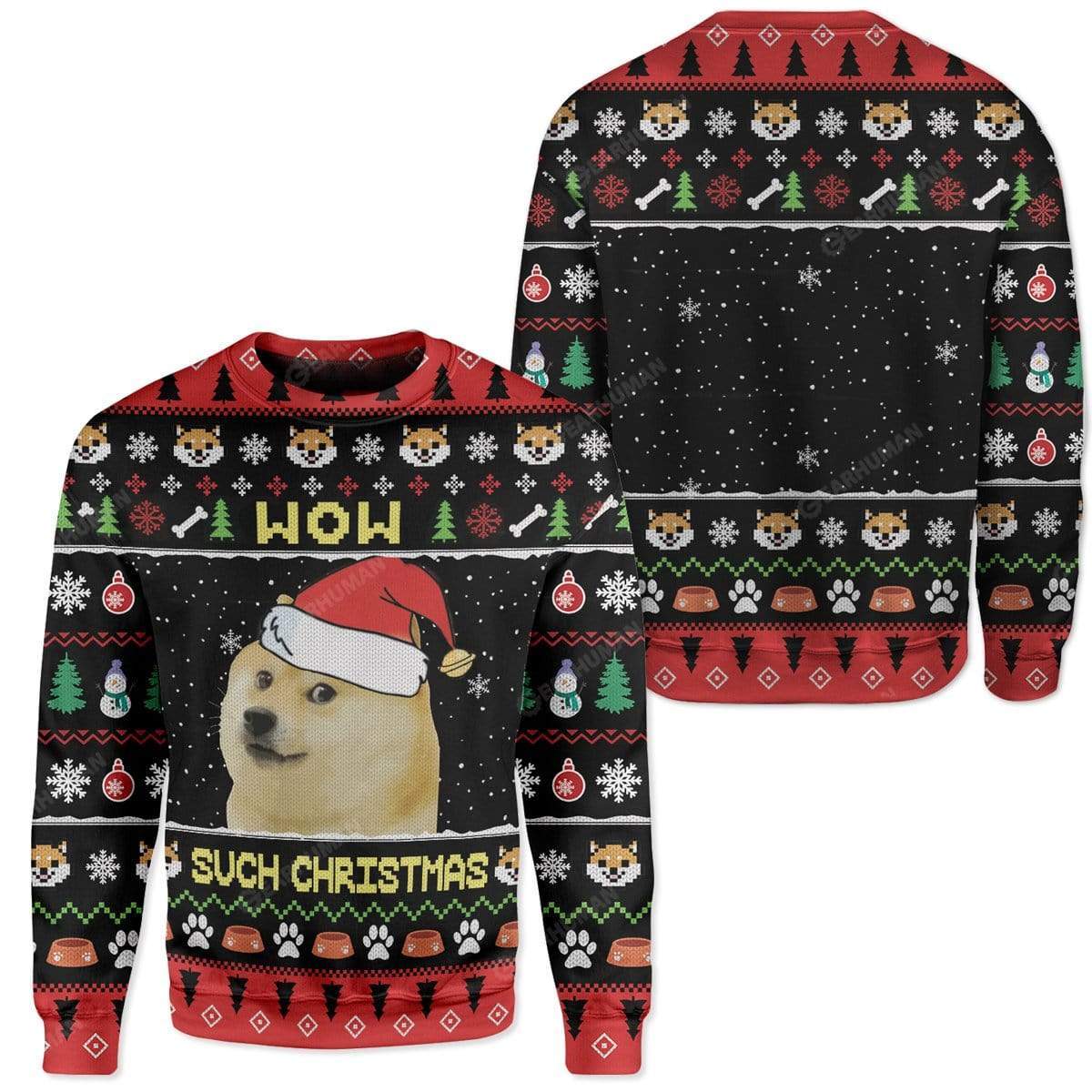 Ugly Dog Custom T-shirt - Hoodies Apparel HD-DT12111907 Ugly Christmas Sweater 