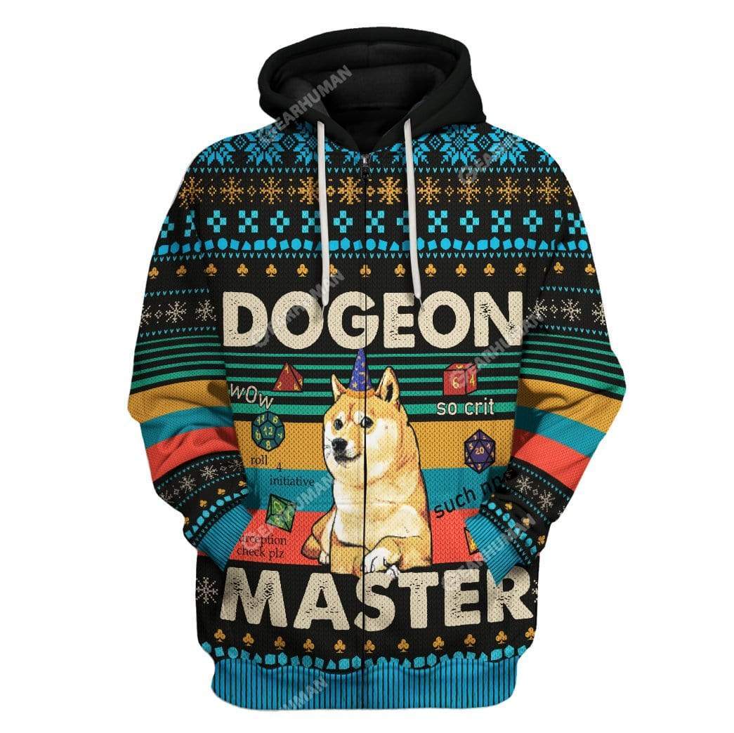 Ugly Dogeon Master Custom T-Shirts Hoodies Apparel DG-DT2711191 3D Custom Fleece Hoodies Zip Hoodie S 