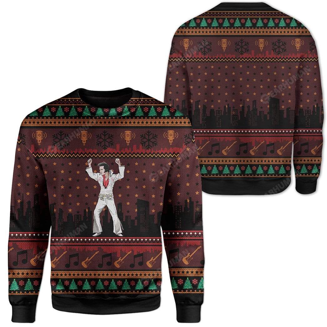Ugly Elvis Joker Custom Sweater Apparel HD-GH07111916 Ugly Christmas Sweater 
