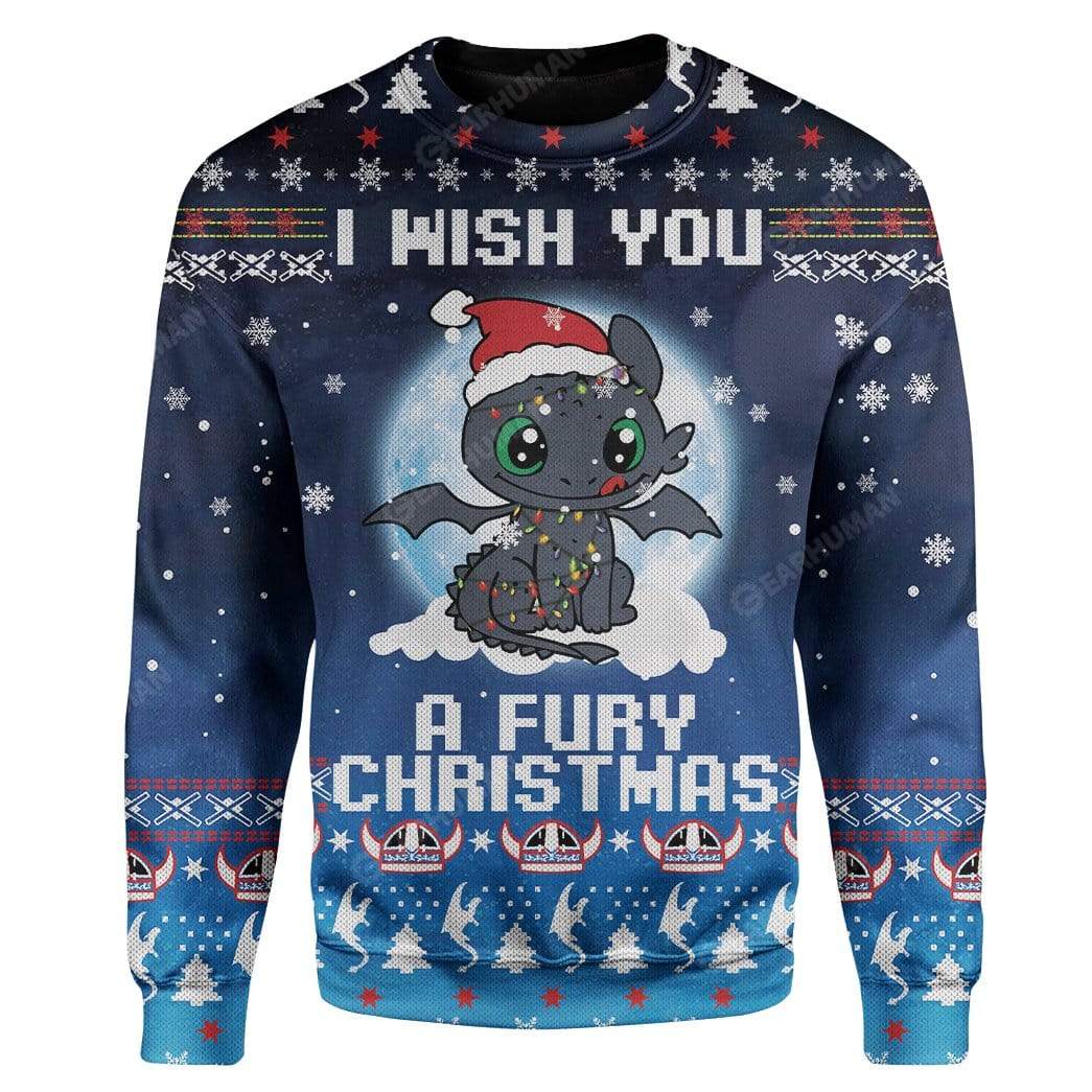 Ugly Fury Christmas Custom Sweater Apparel HD-DT12111902 Ugly Christmas Sweater Long Sleeve S 