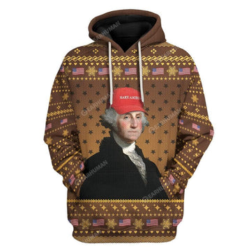 Gearhumans Ugly George Washington Custom T-shirt - Hoodies Apparel