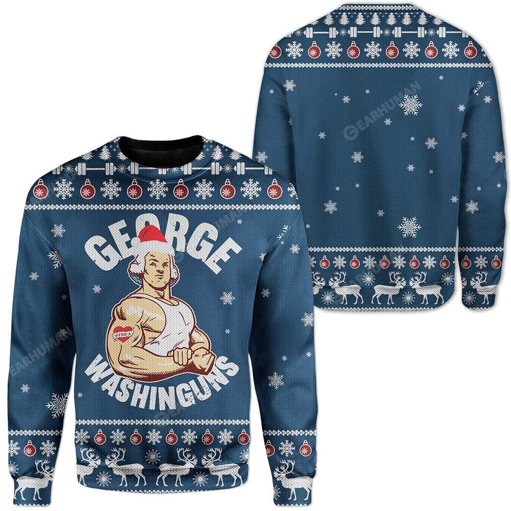 Ugly George Washinguns Custom Sweater Apparel HD-AT12111916 Ugly Christmas Sweater 