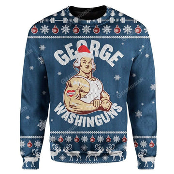 Gearhumans Ugly George Washinguns Custom Sweater Apparel