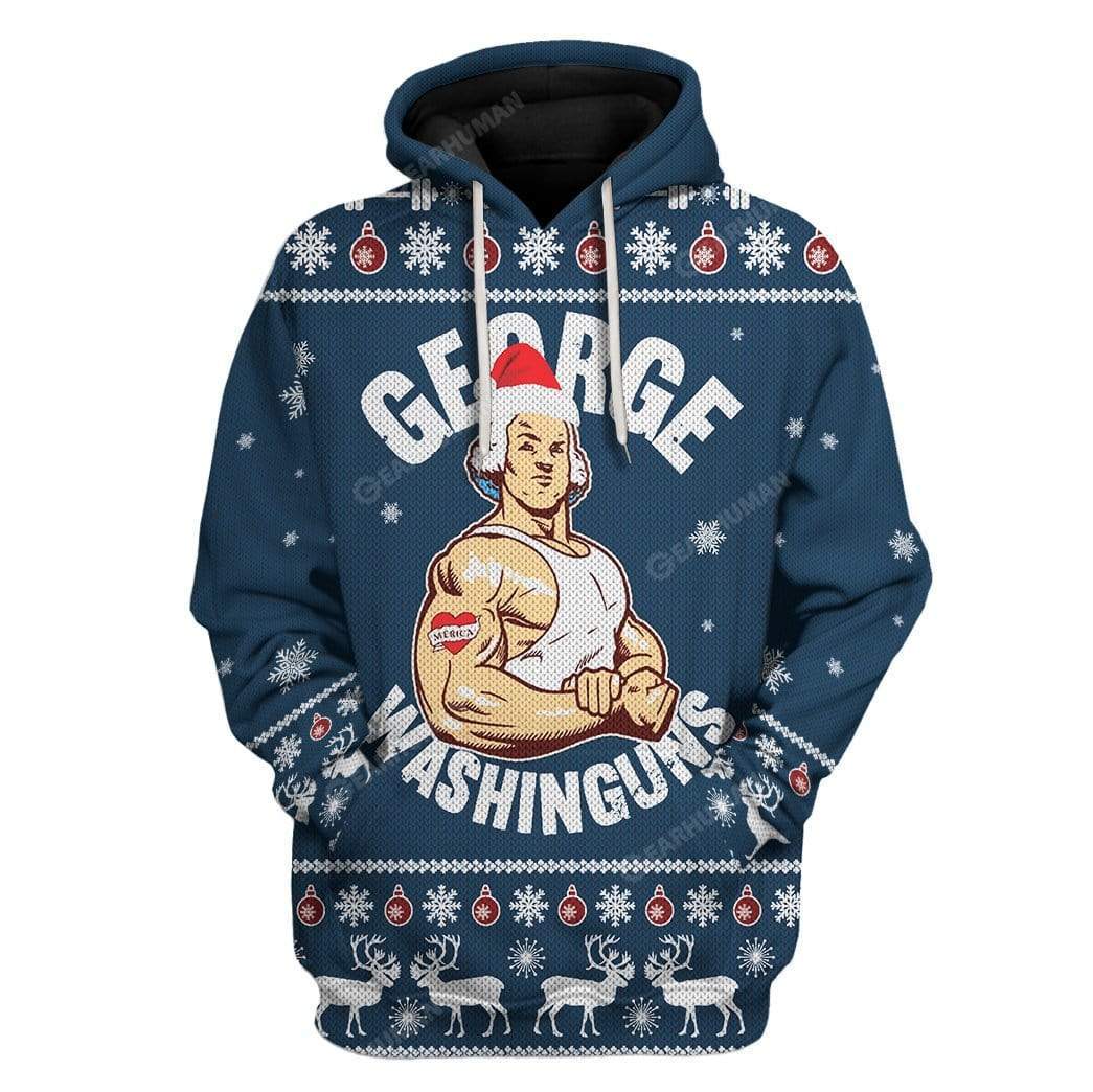 Ugly George Washinguns Custom T-shirt - Hoodies Apparel HD-AT12111916 3D Custom Fleece Hoodies Hoodie S 