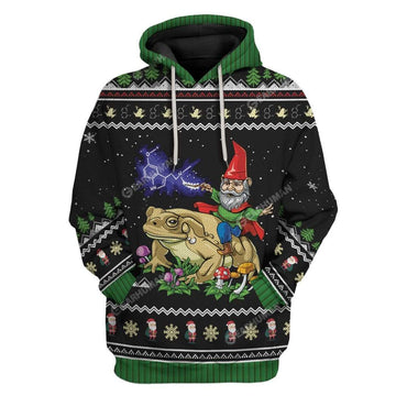 Gearhumans Ugly Gnome Riding Toad Christmas Custom T-Shirts Hoodies Apparel