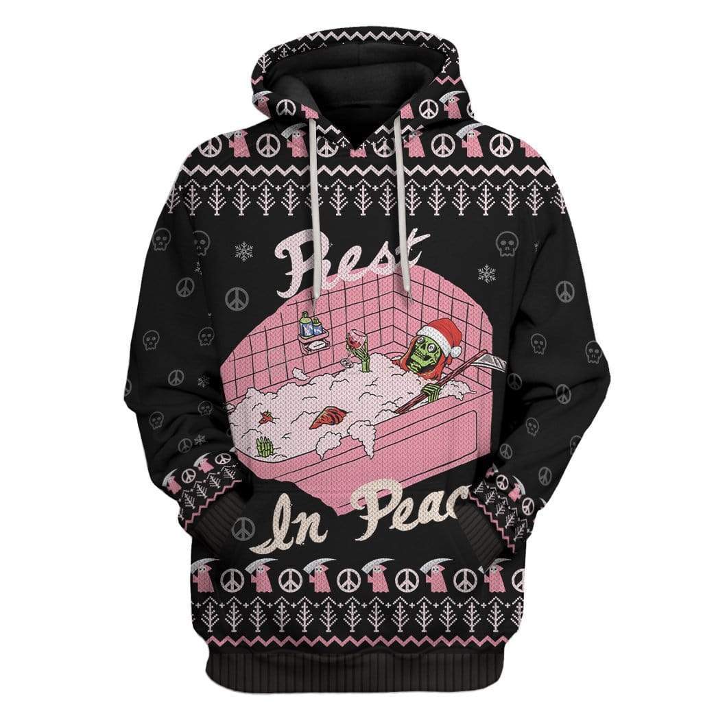 Ugly Grim Reaper Rest in Peace Christmas Custom T-Shirts Hoodies Apparel HP-DT0512194 3D Custom Fleece Hoodies Hoodie S 