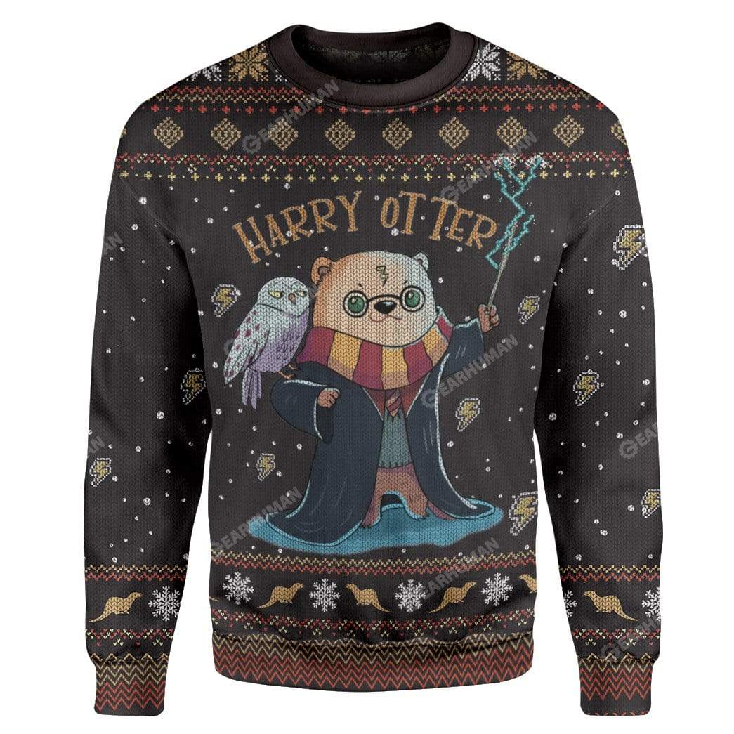 Ugly Harry Otter Custom Sweater Apparel HD-AT18111906 Ugly Christmas Sweater Long Sleeve S 