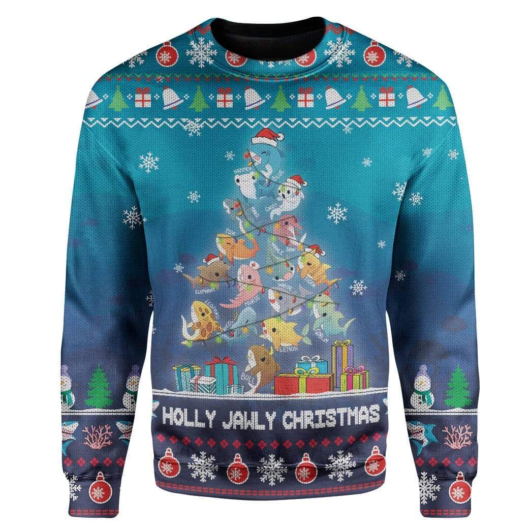 Ugly Holly Jawly Christmas Custom T-shirt - Hoodies Apparel HD-DT19111914 3D Custom Fleece Hoodies Long Sleeve S 