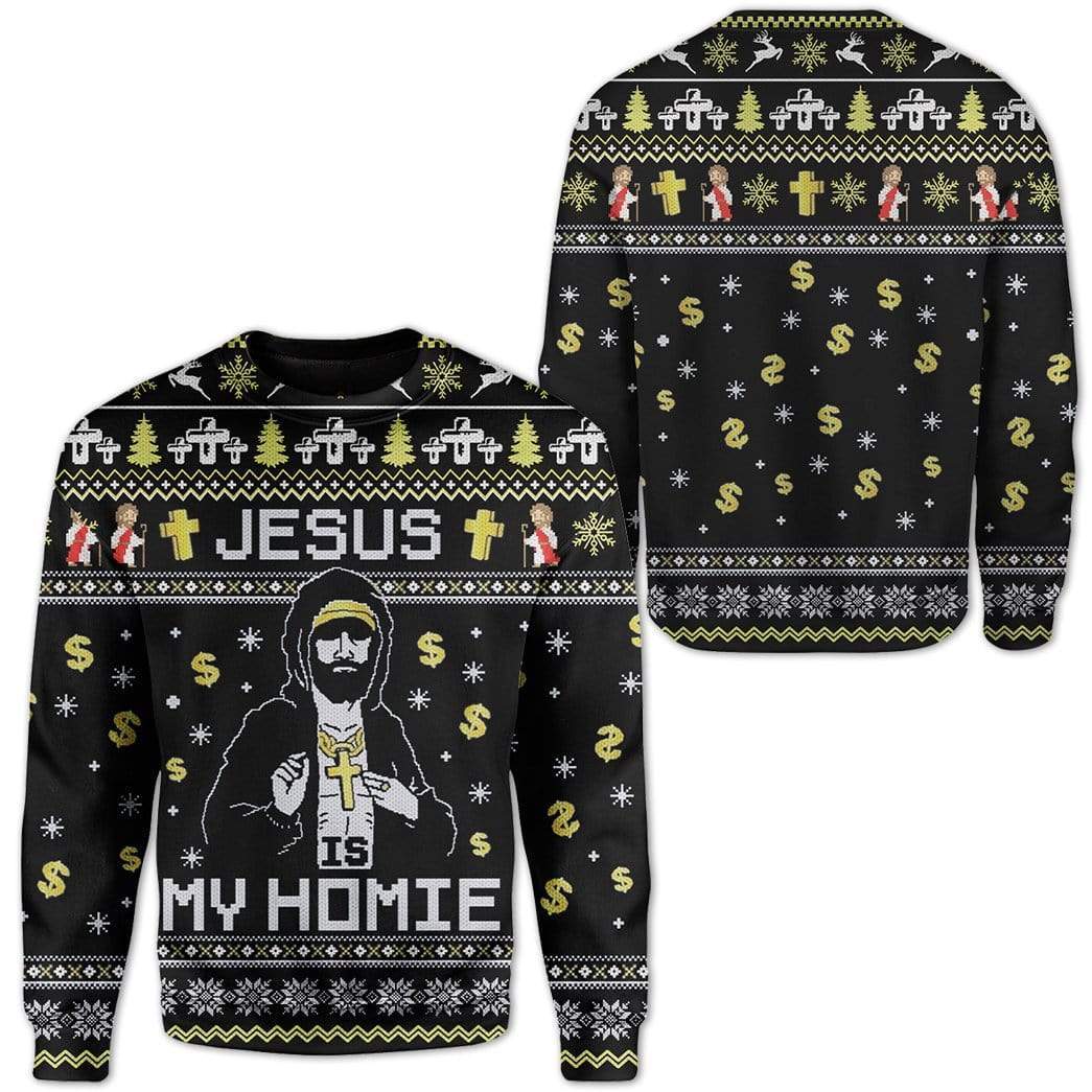 Ugly Jesus Custom Sweater Apparel HD-TT13111909 Ugly Christmas Sweater 