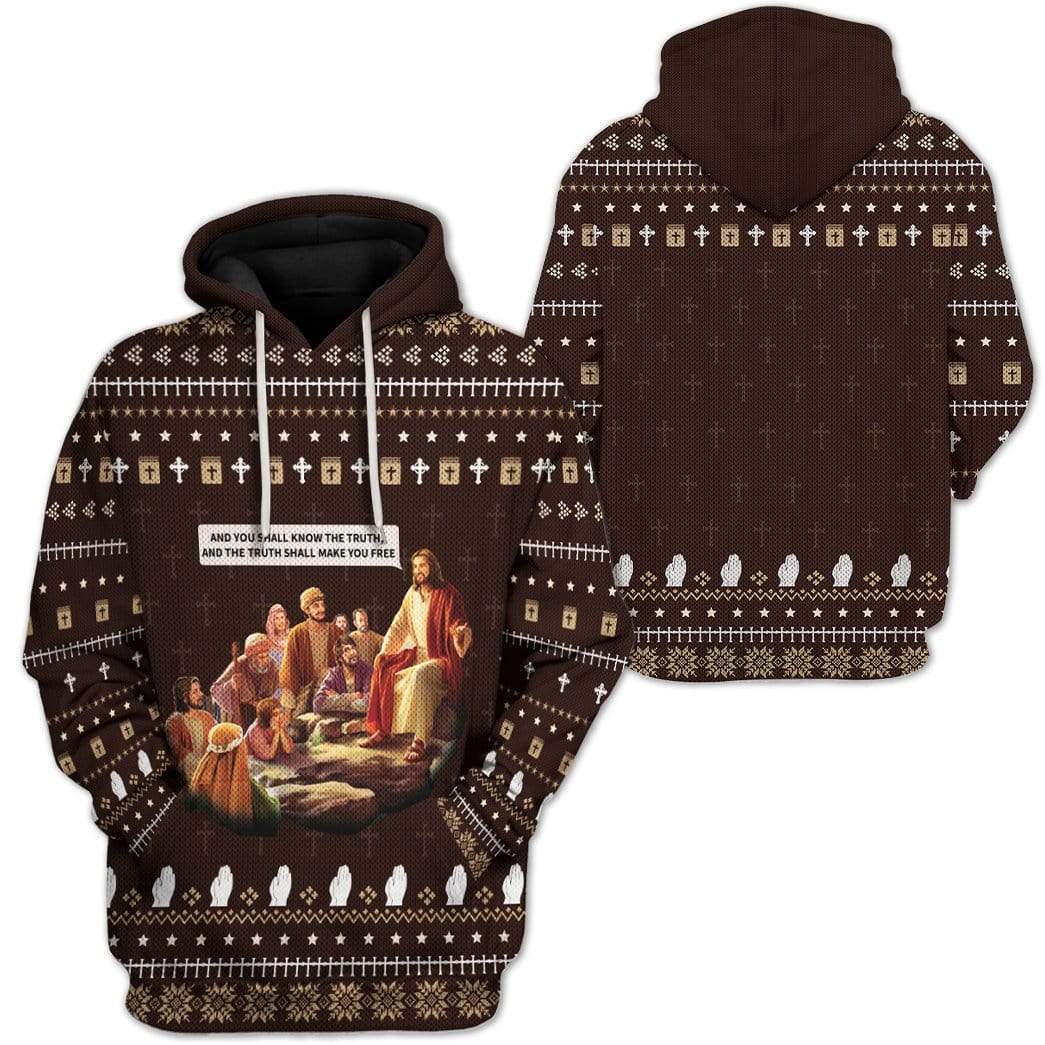 Ugly Jesus Custom T-shirt - Hoodies Apparel HD-AT16111907 3D Custom Fleece Hoodies 