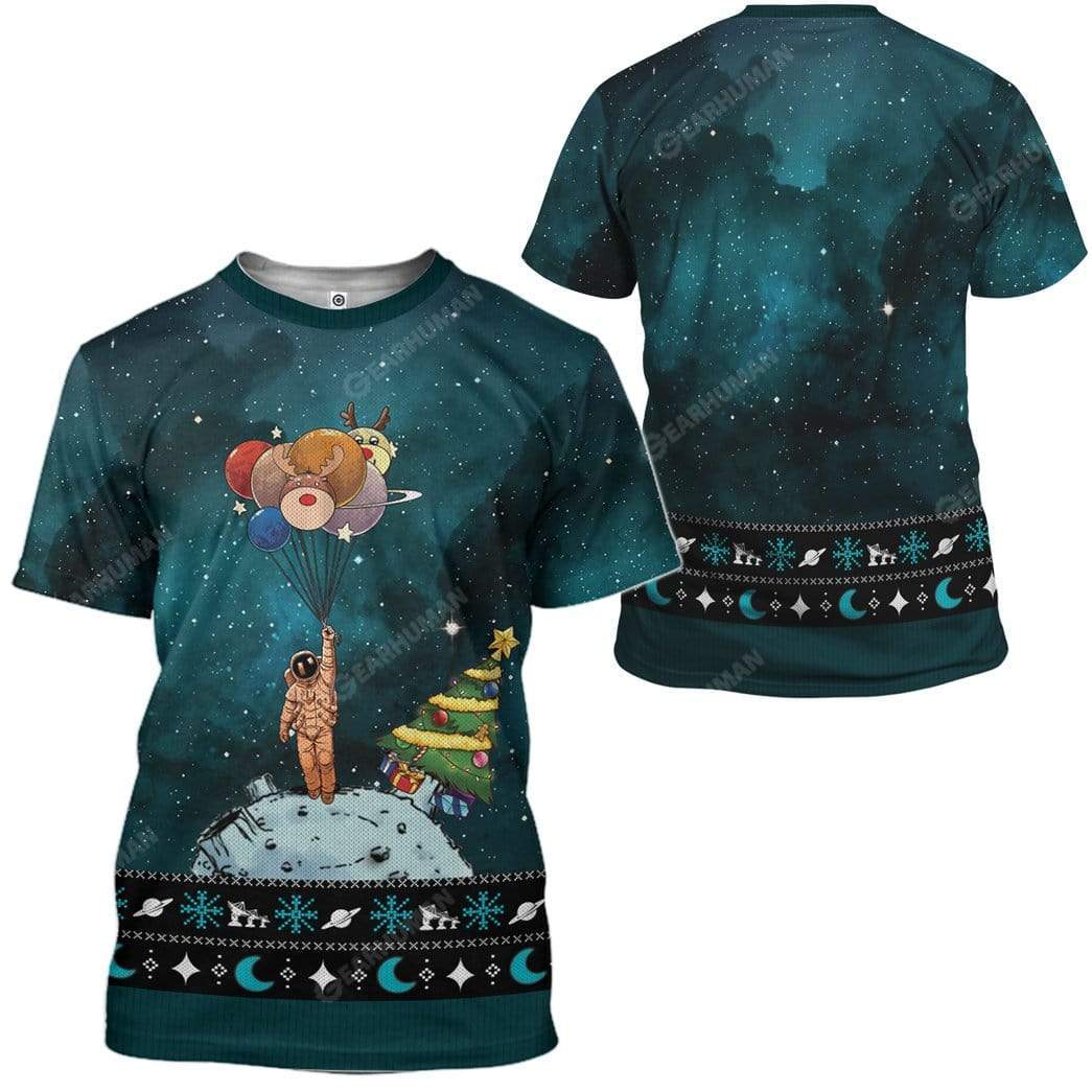 Ugly Lonely Christmas In Space Custom T-Shirts Hoodies Apparel NA-TA0412194 3D Custom Fleece Hoodies 