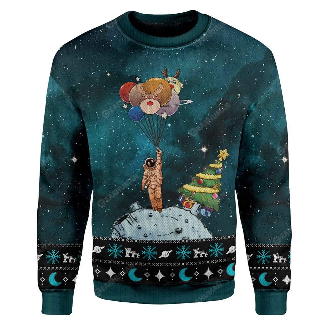 Ugly Lonely Christmas In Space Custom T-Shirts Hoodies Apparel NA-TA0412194 3D Custom Fleece Hoodies Long Sleeve S 