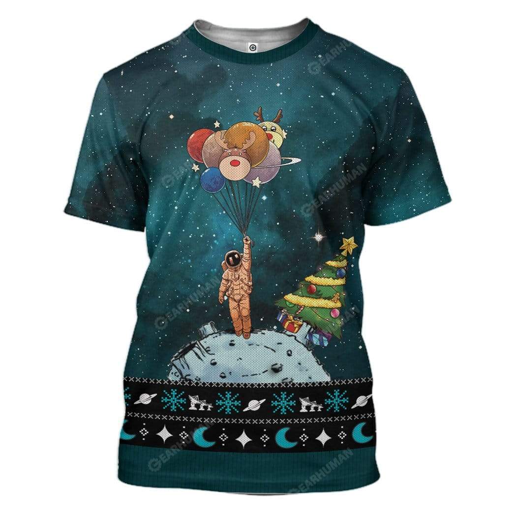 Ugly Lonely Christmas In Space Custom T-Shirts Hoodies Apparel NA-TA0412194 3D Custom Fleece Hoodies T-Shirt S 