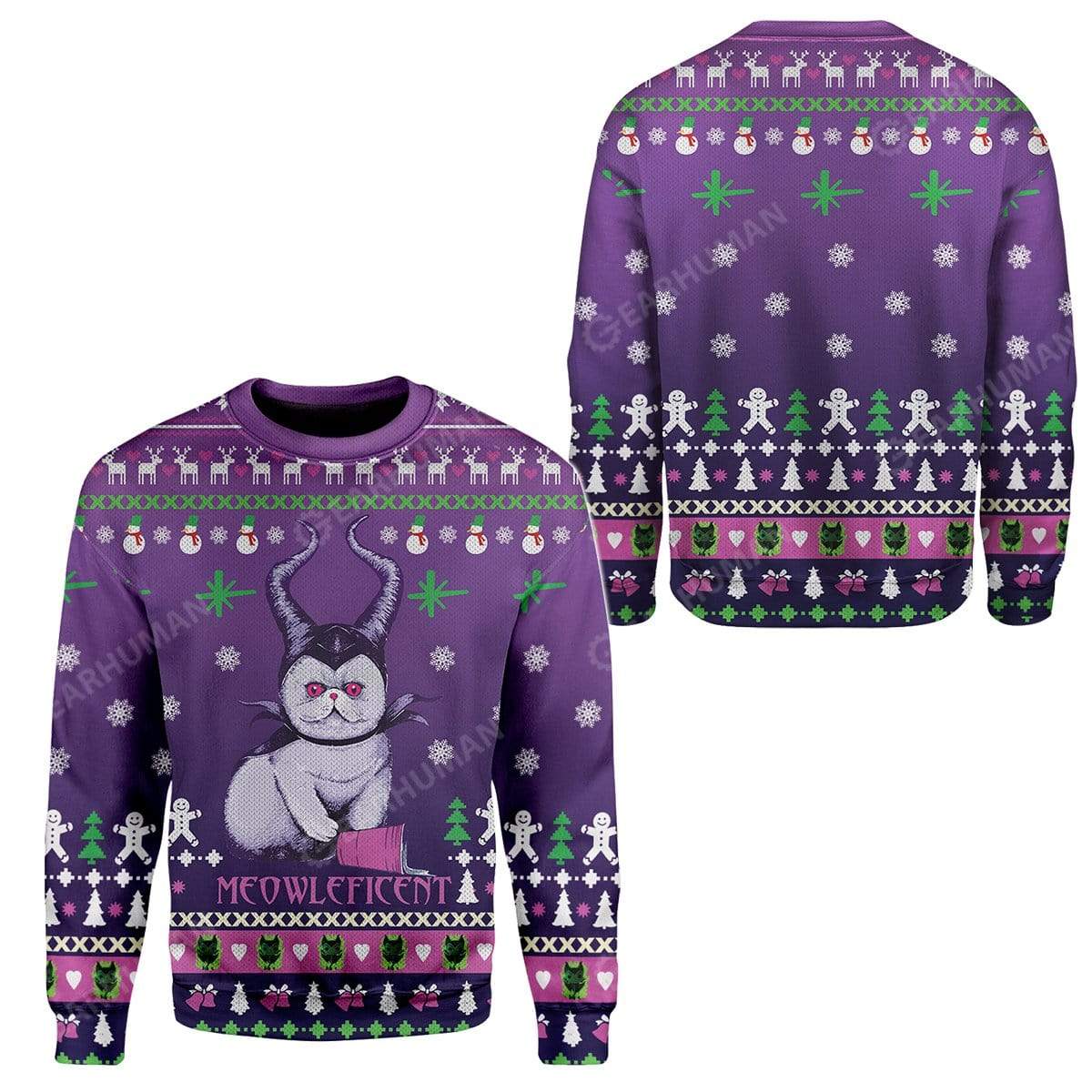 Ugly Meowleficent Custom Sweater Apparel HD-DT13111912 Ugly Christmas Sweater 