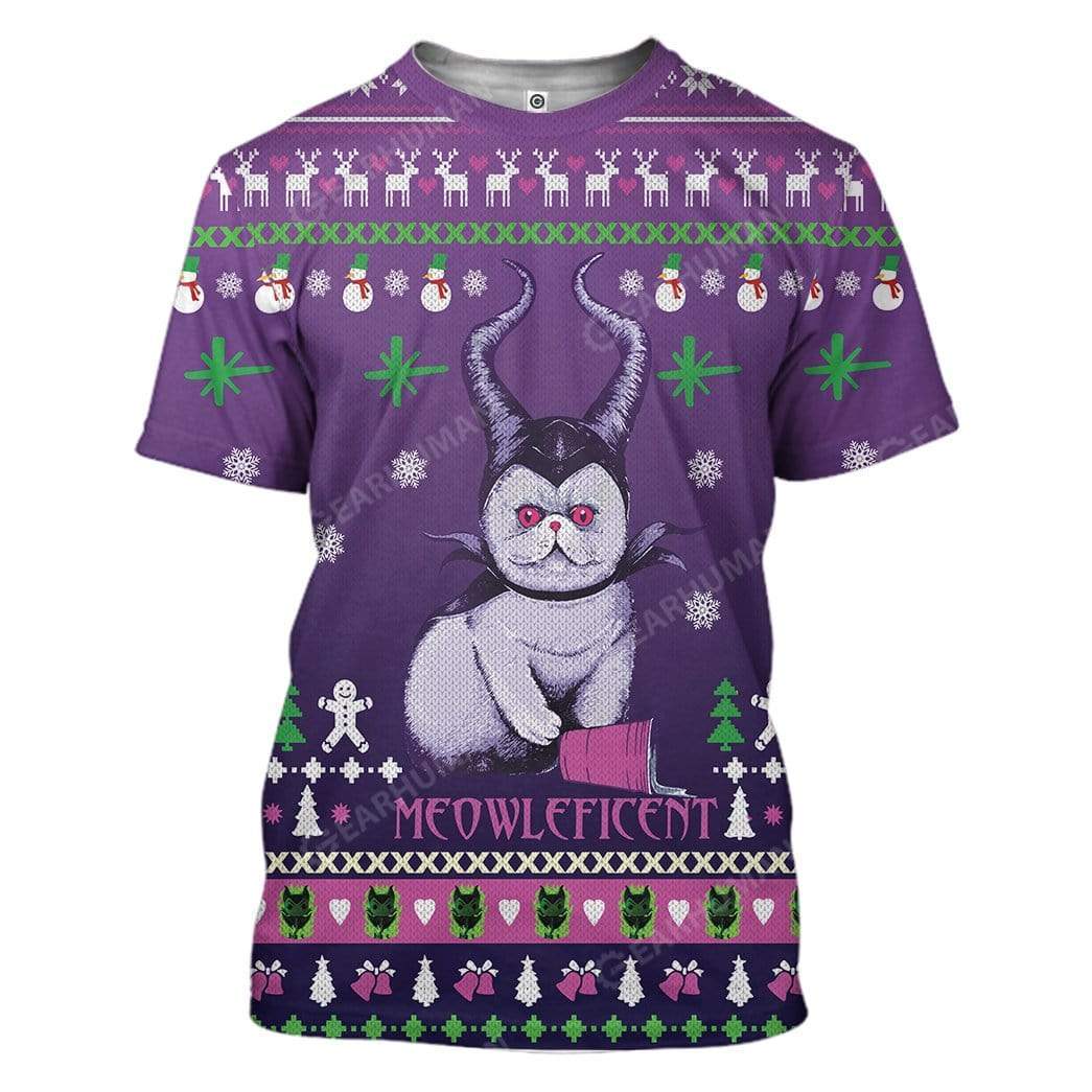 Ugly Meowleficent Custom T-shirt - Hoodies Apparel HD-DT13111912 3D Custom Fleece Hoodies T-Shirt S 