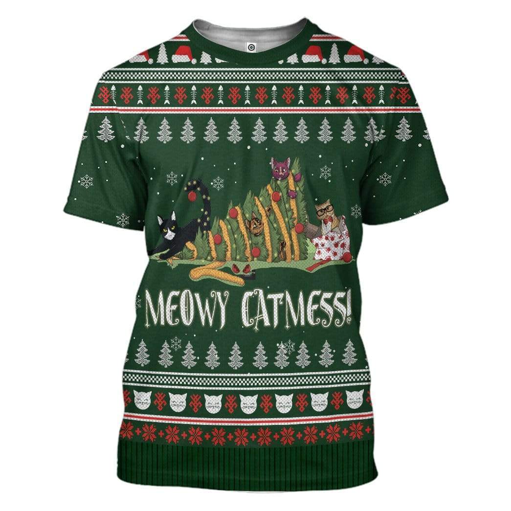 Ugly Meowy Catmess Custom T-Shirts Hoodies Apparel CT-AT0912192 3D Custom Fleece Hoodies T-Shirt S 