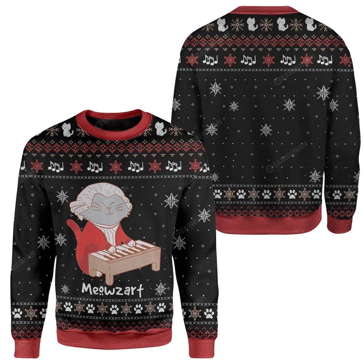 Ugly Meowzart Custom Sweater Apparel HD-AT22111913 Ugly Christmas Sweater 